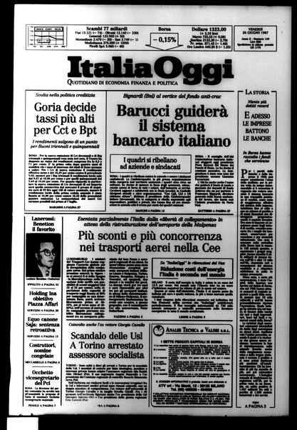 Italia oggi : quotidiano di economia finanza e politica